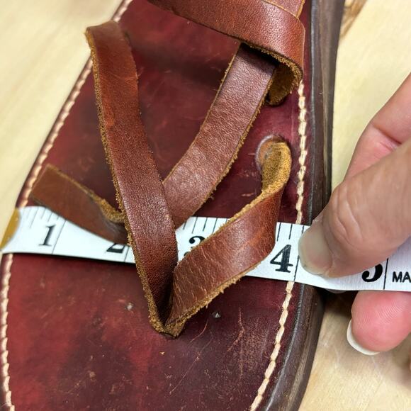Paul Taylor Handmade Leather Boho Hippie Sandals M8 W10 - Picture 7 of 10